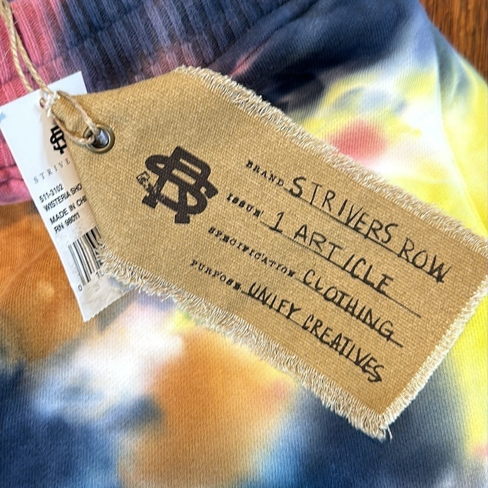 NWT Strivers Row tie-dye 7 inch drawstring shorts size S - Picture 3 of 10
